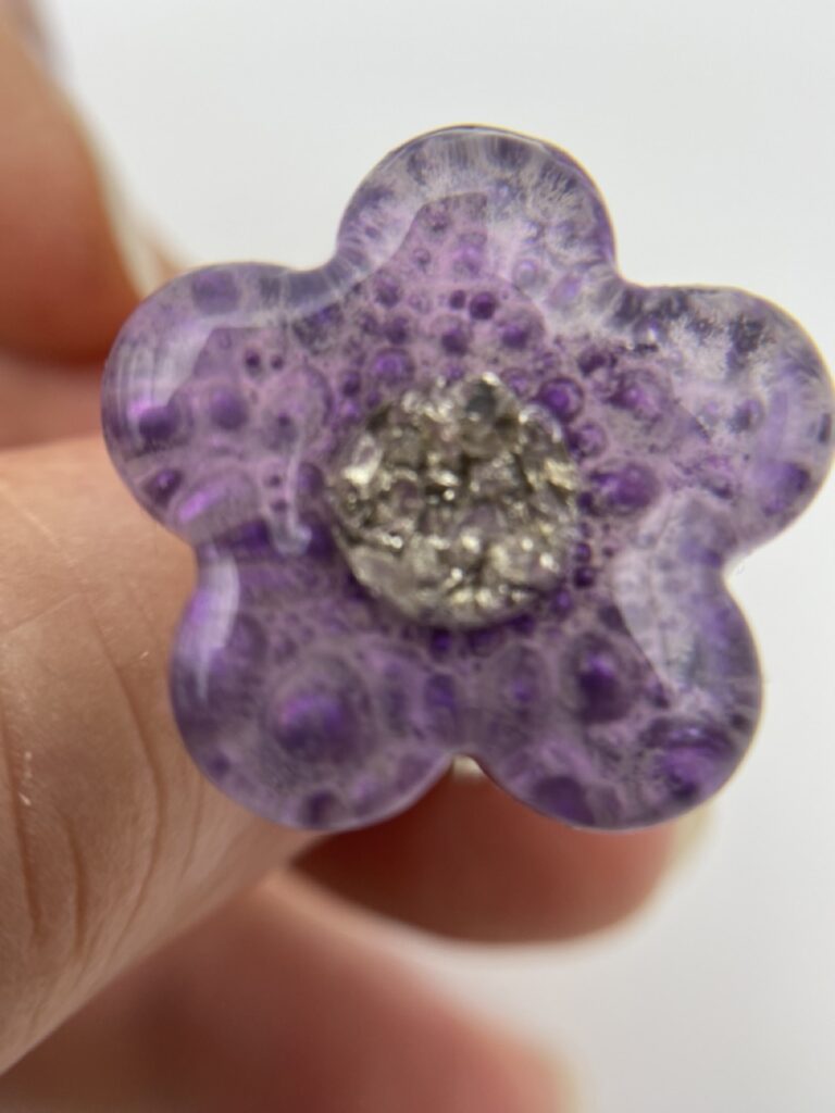 bague fleur de violette