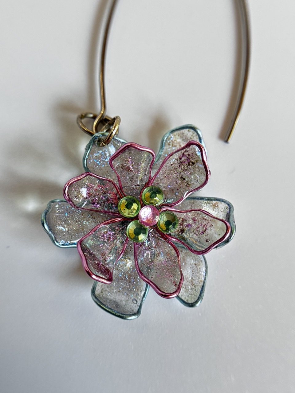 Boucles d'oreilles Fleur Cristalline – Image 3