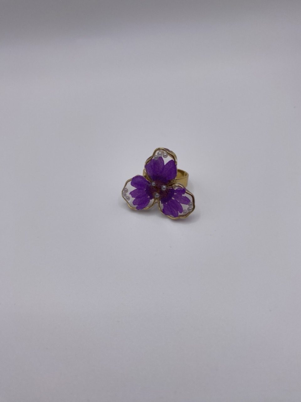 Bague Perle Violette