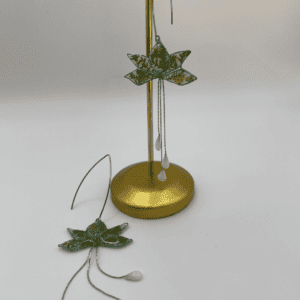 boucles d'oreilles lotus feuillage