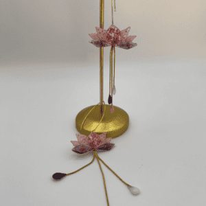 boucles d'oreilles lotus rose