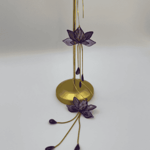boucles d'oreilles lotus pourpre